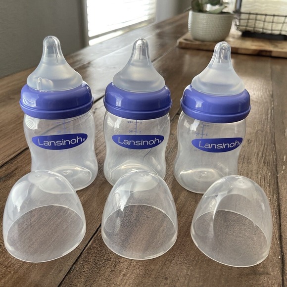 Lansinoh mOmma Feeding Bottle with Natural Wave Nipple 5 fl oz 3ct - Picture 3 of 4